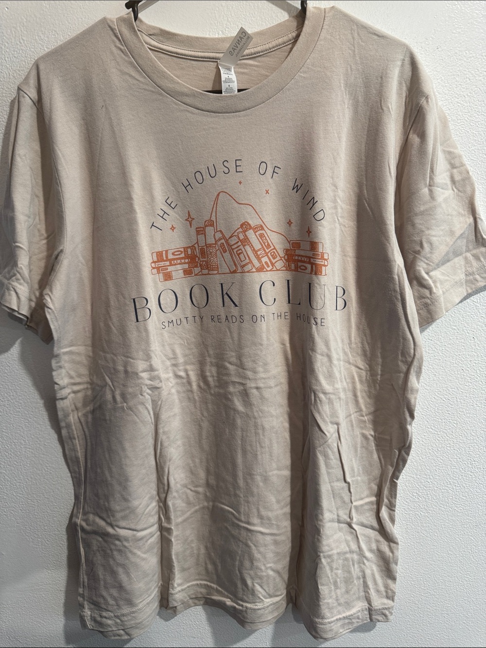 Bella Canvas Cream Book Club Graphic Tee size Large